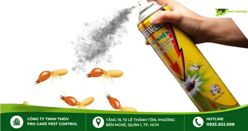 Cách sử dụng thuốc diệt mối dạng xịt đúng cách