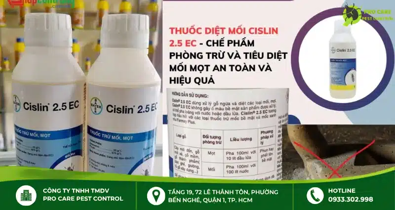 Thuốc diệt mối mọt Cislin 2.5 EC