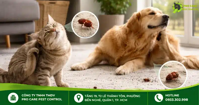 Bọ chét trên chó mèo