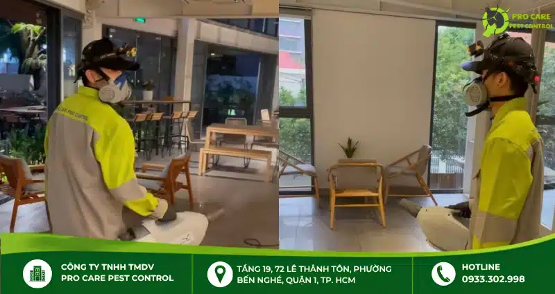 Đội ngũ kỹ thuật viên thực hiện dịch vụ diệt mối chuyên nghiệp