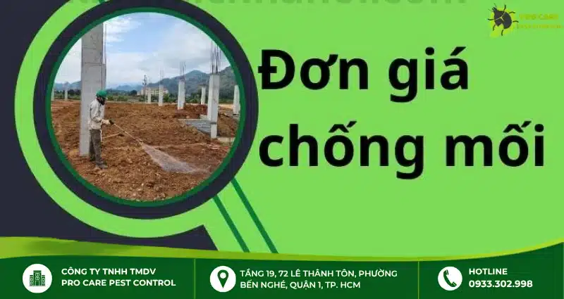 Bảng giá phòng chống mối công trình xây dựng