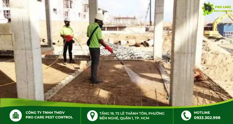 Quy trình chống mối nền móng cho nhà mới xây