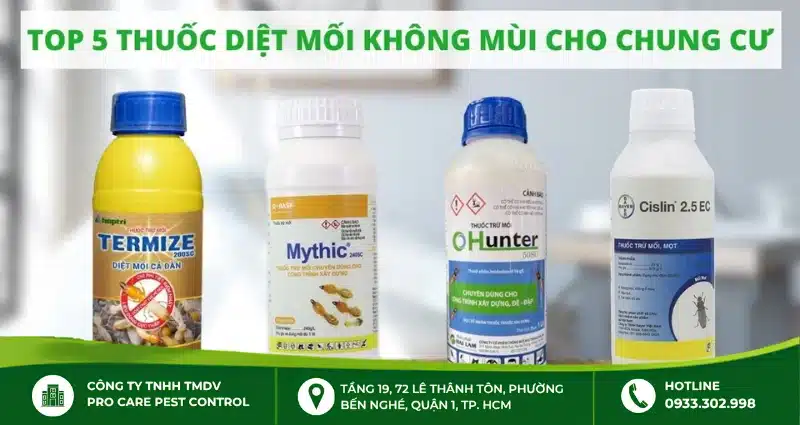 Các loại thuốc diệt mối không mùi, ít độc được sử dụng tại Việt Nam