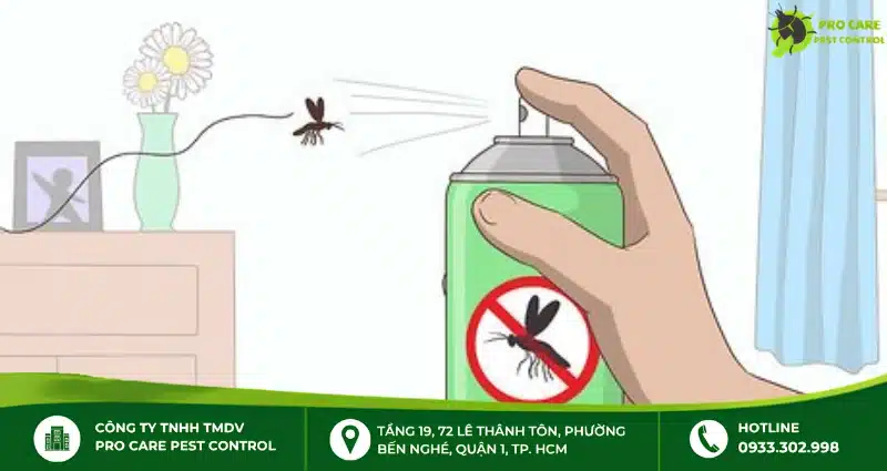 Cách dùng bình xịt muỗi phòng chống sốt xuất huyết đúng cách