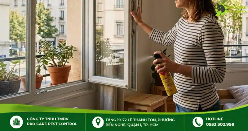 Thông thoáng phòng trước khi sử dụng lại