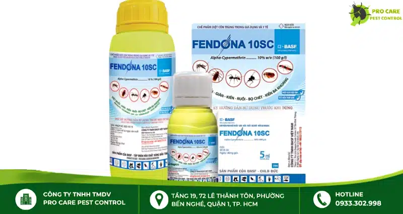 Thuốc xịt muỗi Fendona: Đặc điểm, cách sử dụng và lưu ý