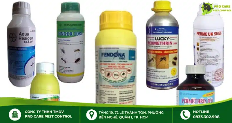 Các loại xịt muỗi công nghiệp phổ biến