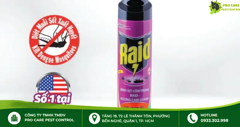 Bình xịt muỗi Raid