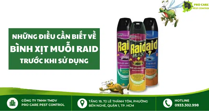 Những điều cần biết về bình xịt muỗi Raid trước khi sử dụng