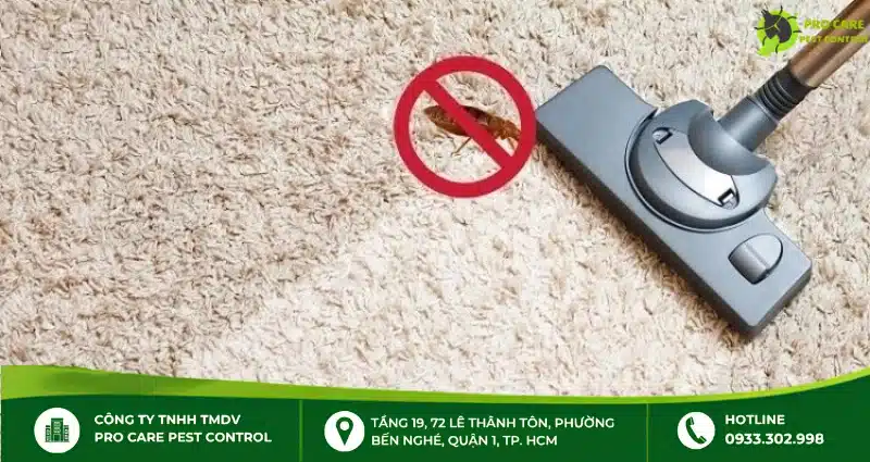 Máy hút bụi là công cụ hiệu quả giúp loại bỏ bọ chét trong nhà